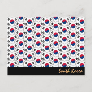 Koreanisches Herz und koreanische Flagge /Südkorea Postkarte