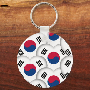 Koreanisches Herz und koreanische Flagge /Südkorea Schlüsselanhänger