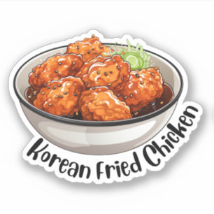Koreanisches Hühnchen Aufkleber