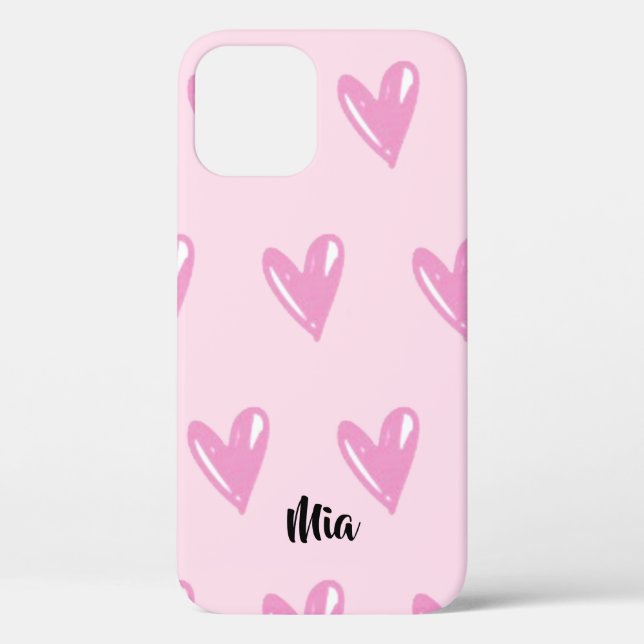 Koreanisches K-Pop Black Pink Heart Case-Mate iPhone Hülle (Rückseite)