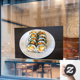 Koreanisches Lebensmittel Kimbap Koreanischer Sush Fensteraufkleber