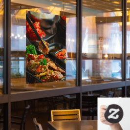 Koreanisches Lebensmittelbulgi oder mariniertes Ri Fensteraufkleber