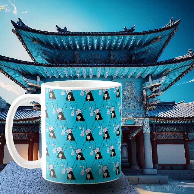 Koreanisches Mädchen in Hanbok Kaffeetasse (Von Creator hochgeladen)