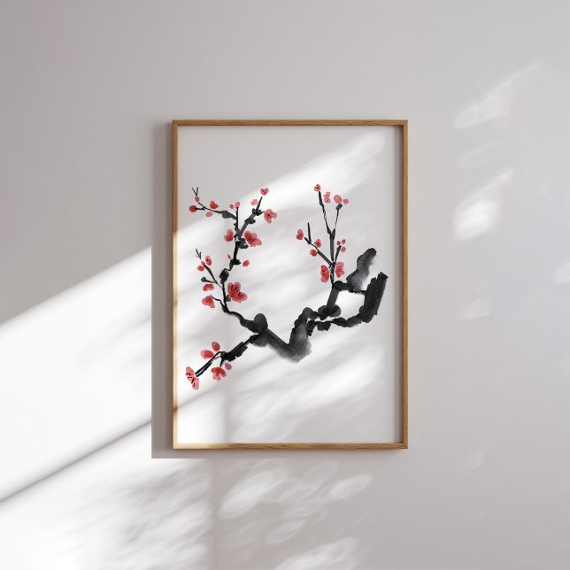 Koreanisches Plum Blossom Tinte Painting Poster (Von Creator hochgeladen)