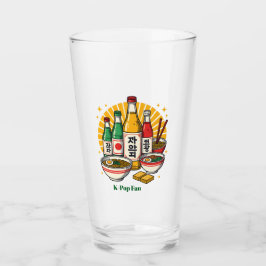 Koreanisches Popkultur-Brustdruck-T-Shirt Glas