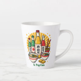 Koreanisches Popkultur-Brustdruck-T-Shirt Glas Kaf Milchtasse