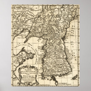 KoreaPanorama Karte Korea Poster