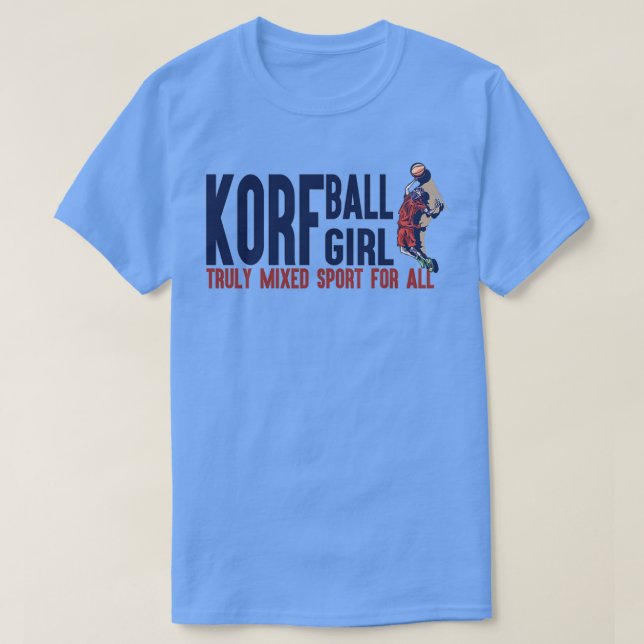 KorfBall Girl richtig gemischte Sport für alle Kor T-Shirt (Design vorne)