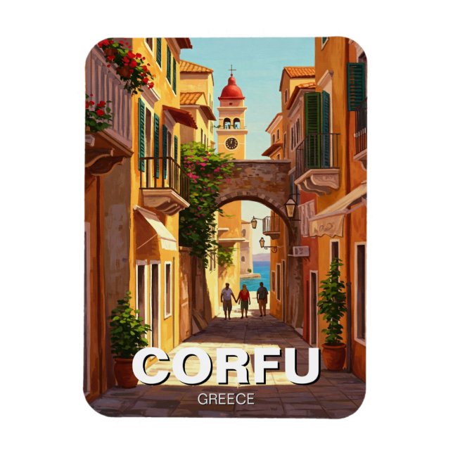 Korfu Griechenland Reise Magnet (Vertikal)