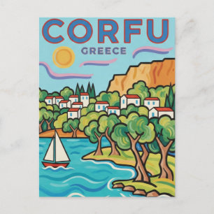 Korfu Griechenland Reise Postkarte