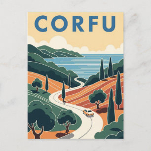 Korfu Griechenland Travel Postkarte