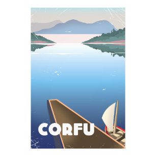 Korfu Reiseplakat Fotodruck