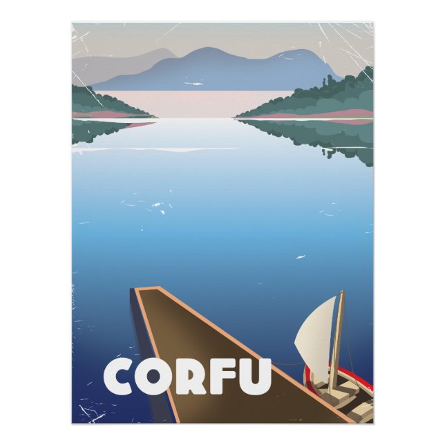 Korfu-Reiseposter Poster (Vorderseite)