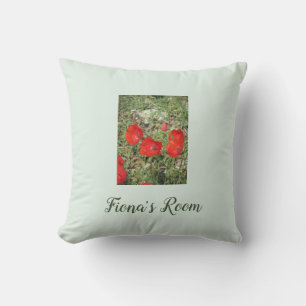 Korfu Rote Poppies Personalisiertes Kissen