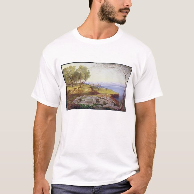 Korfu von der Besteigung, c.1856-64 (Öl auf T-Shirt (Vorderseite)