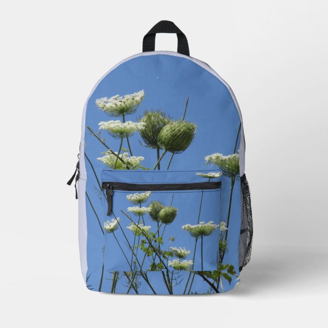 Korfu-Wildblumen Bedruckter Rucksack (Vorderseite)