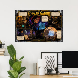 Korgan Gambit Retro Deco Sci-Fi Poster Kunst