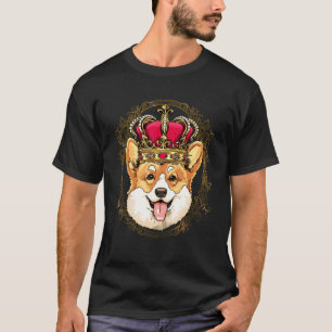 Korgi-König mit Krone Korgi-Königin Hund T-Shirt
