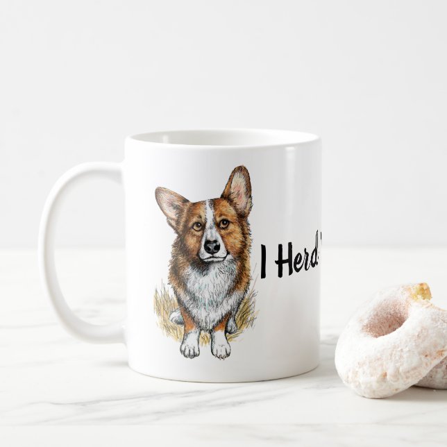 Korgi und Rinderbestand Kaffeetasse (Mit Donut)