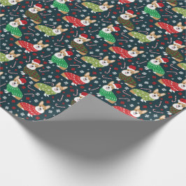 Korgi-Weihnachtsschweißer Geschenkpapier
