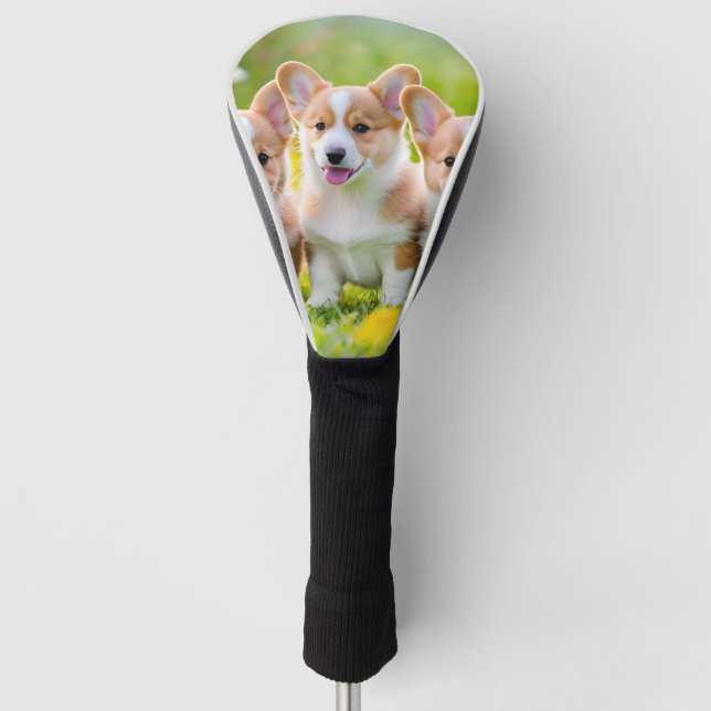 Korgien spielen im Gras Golf Headcover (Vorderseite)