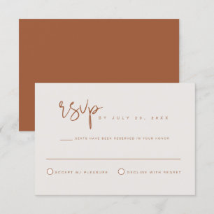 KORIANDER - Bohemian-Erdton-Burnt Orange-Zusage Einladung
