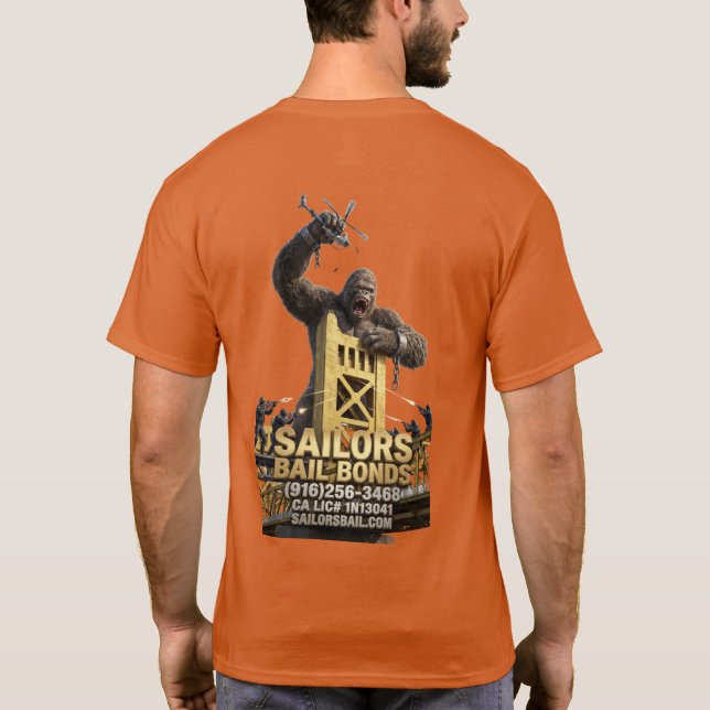 Körig Gorilla greift LEO an T-Shirt (Rückseite)