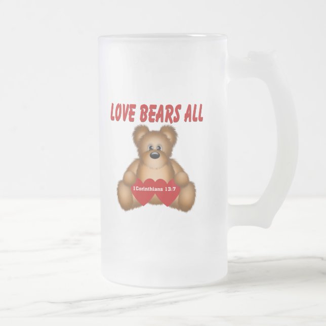 Korinther Liebe Bears Mattglas Bierglas (Rechts)