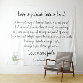 Korinther Vers, Liebe ist geduldig (mit Wandteppich