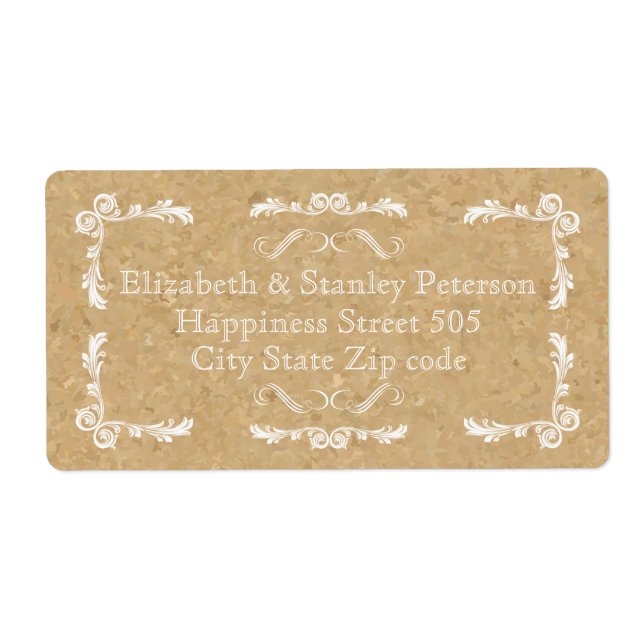 Kork mit Vintager Rahmenhochzeit (Vorne)