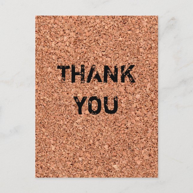 Kork-Tafel - Anpassbare Texte Postkarte (Vorderseite)