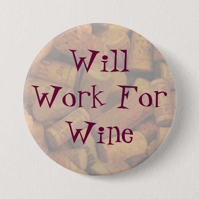 Korken, arbeiten für Wein Button (Vorderseite)
