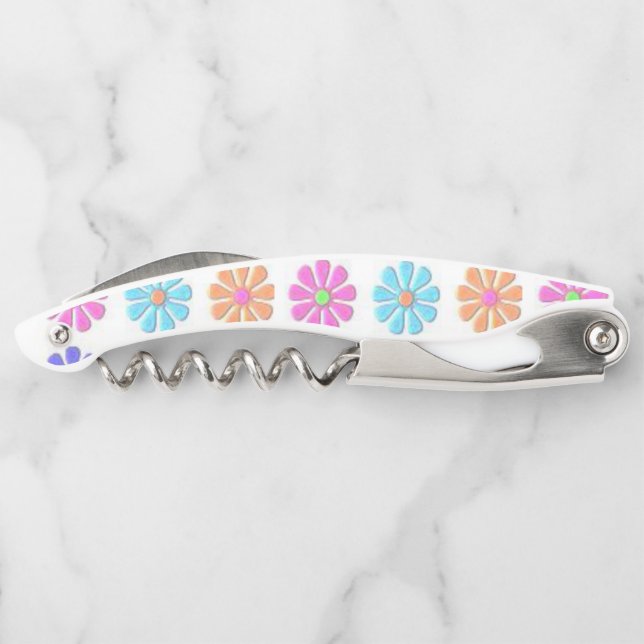 Korkenzieher Flaschenöffner Floral (Rückseite)