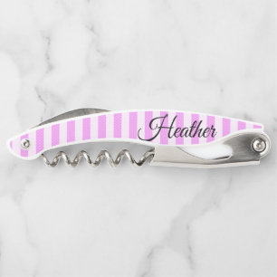 Korkenzieher Flaschenöffner Rosa Weiß