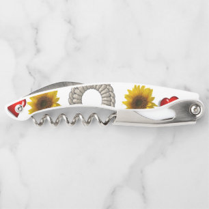 Korkenzieher Flaschenöffner Sonnenblume