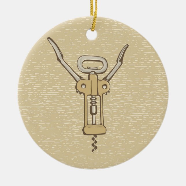 Korkenzieher Keramik Ornament (Vorne)