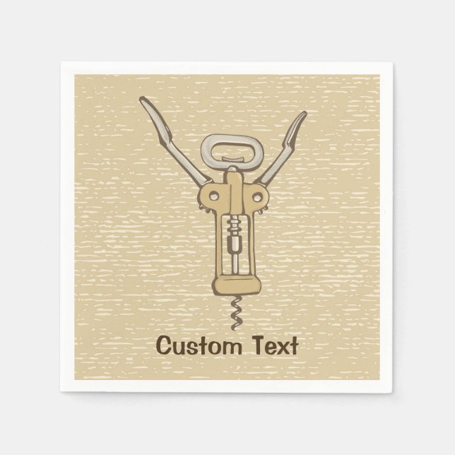 Korkenzieher Serviette (Vorderseite)