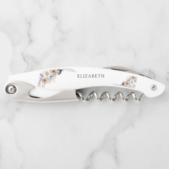 Korkenzieher von Elfenbein und Blue Boho (Vorderseite)