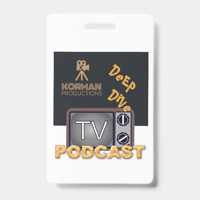 Korman Productions Deep Dive TV Podcast Ausweis (Vorderseite)