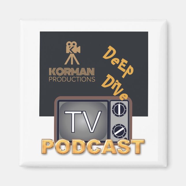 Korman Productions Deep Dive TV Podcast Magnet (Vorne)