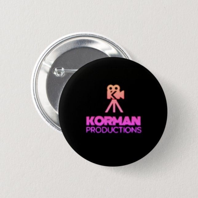 Korman Productions YouTube Channel Pink Logo gepac Button (Vorne & Hinten)