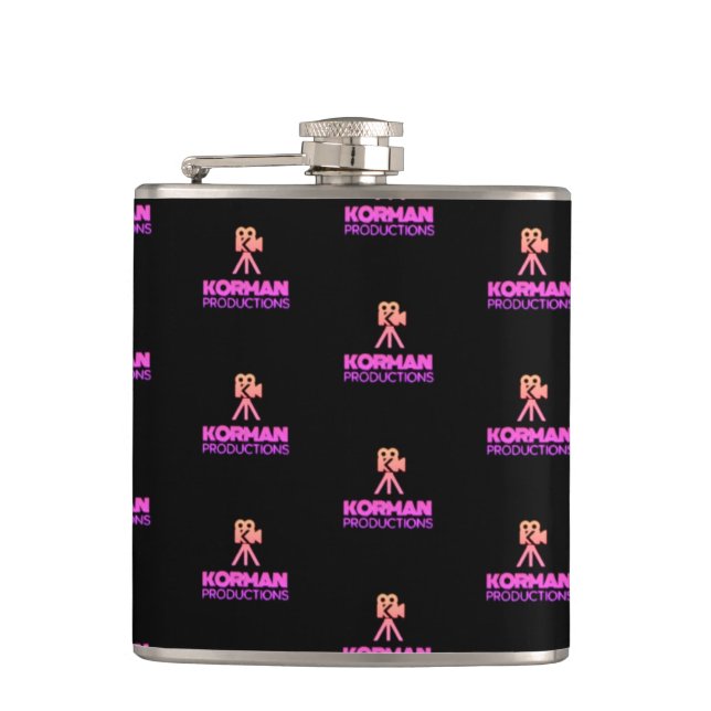 Korman Productions YouTube Channel Pink Logo gepac Flachmann (Vorderseite)