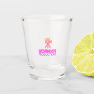 Korman Productions YouTube Channel Pink Logo Schnapsglas
