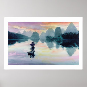 "Kormoran-Fischer-" ChinaWatercolor Poster