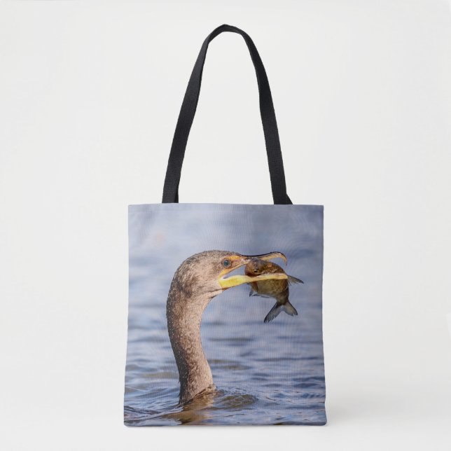 Kormoran mit Fisch (Vorderseite)