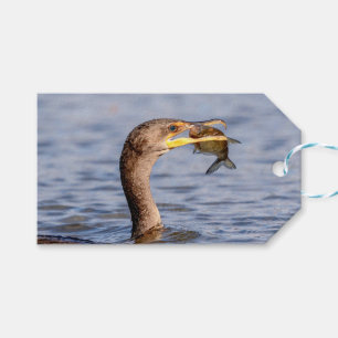 Kormoran mit Fisch Geschenkanhänger