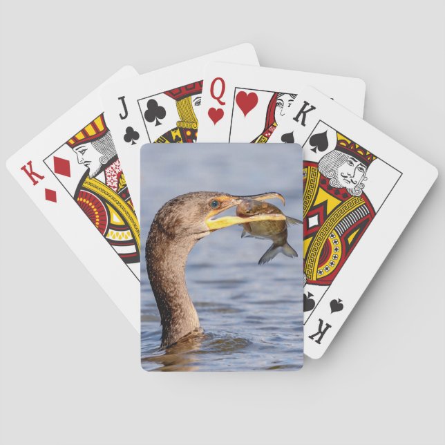 Kormoran mit Fisch Spielkarten (Rückseite)