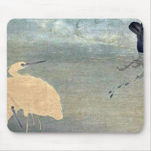 Kormoran und weißer Reiher durch Kitagawa, Utamaro Mousepad