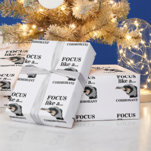 Kormoran-Vogel Fokussieren wie ein Kormoran-Geburt Geschenkpapier