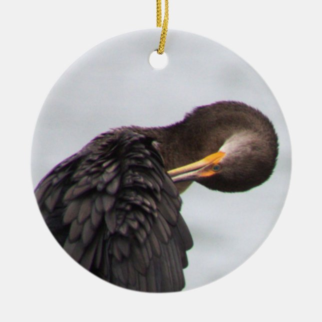 Kormoran-Vogel-Ornament Keramik Ornament (Vorne)